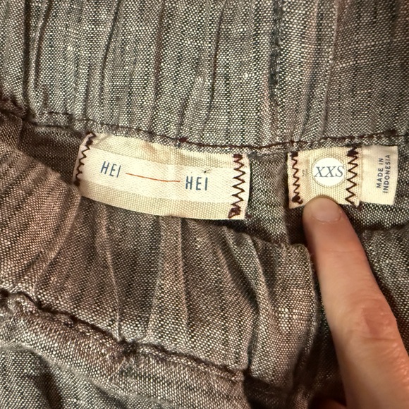 Anthropologie Hei Hei Linen Cropped Pants XXS - Picture 2 of 7